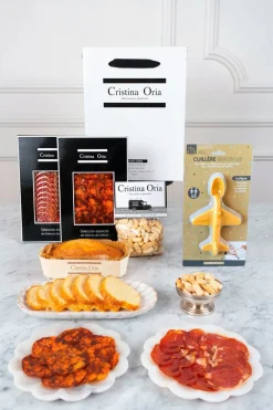 Cristina Oria Cajas Y Bolsas Gourmet|Cajas Y Bolsas Gourmet^Bolsa Recién Mamá Ibéricos & Cuchara Avión