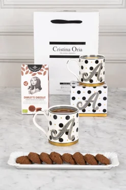 Cristina Oria Menaje Iniciales|Tazas Y Teteras^Bolsa Taza Iniciales & Galletas Sin Gluten