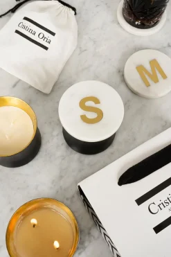 Cristina Oria Menaje Iniciales|Velas^Bolsa Vela Mármol Iniciales