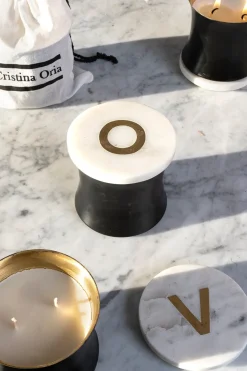 Cristina Oria Menaje Iniciales|Velas^Bolsa Vela Mármol Iniciales