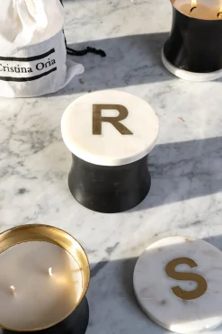 Cristina Oria Menaje Iniciales|Velas^Bolsa Vela Mármol Iniciales