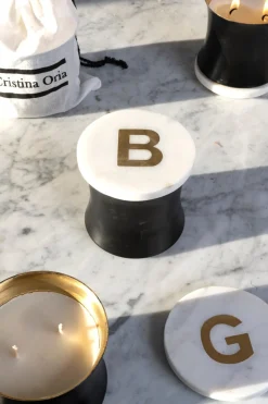 Cristina Oria Menaje Iniciales|Velas^Bolsa Vela Mármol Iniciales