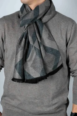 Cristina Oria Bufandas Y Pashminas^Bufanda Algodón Rombos Grises