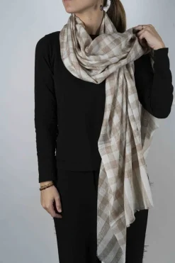 Cristina Oria Bufandas Y Pashminas^Bufanda De Cashmere Cuadros Grandes