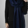 Cristina Oria Bufandas Y Pashminas^Bufanda De Cashmere Lisa Azul