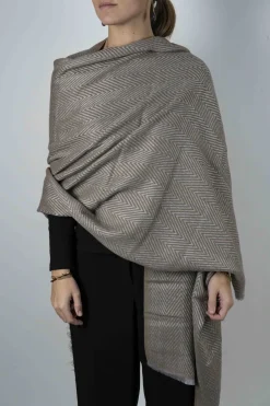 Cristina Oria Bufandas Y Pashminas^Bufanda De Lana Y Cashmere Con Diseño ZigZag