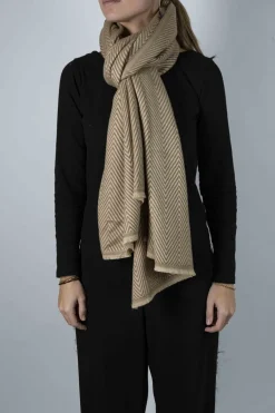 Cristina Oria Bufandas Y Pashminas^Bufanda De Lana Y Cashmere Con Diseño ZigZag