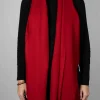 Cristina Oria Bufandas Y Pashminas^Bufanda De Lana Y Seda Roja