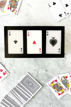 Cristina Oria Juegos De Mesa^Caja De Madera Alargada Con 3 Juegos De Cartas