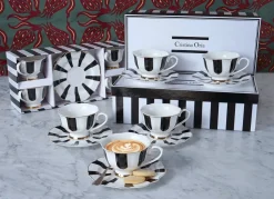 Cristina Oria Cubiertos De Postre|Tazas Y Teteras^Caja De Regalo Tazas Y Cucharitas De Bronce