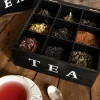 Cristina Oria Almacenaje|Accesorios De Mesa^Caja de Té de Madera con 9 Compartimentos