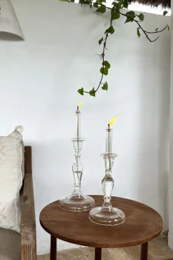 Cristina Oria Candelabros Y Portavelas^Candelabro De Aceite Transparente Pequeño