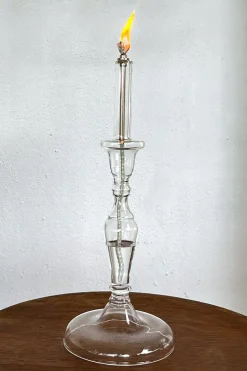 Cristina Oria Candelabros Y Portavelas^Candelabro De Aceite Transparente Grande