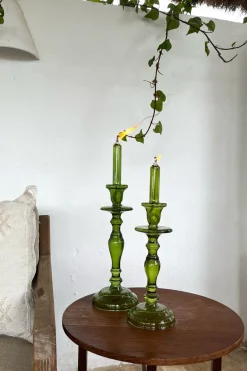 Cristina Oria Candelabros Y Portavelas^Candelabro De Aceite Verde Pequeño