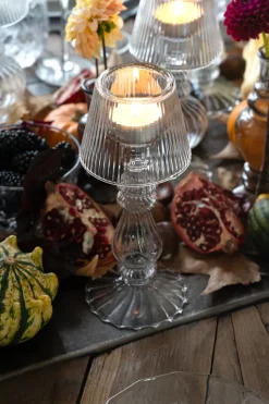 Cristina Oria Candelabros Y Portavelas^Candelabro De Cristal Con Diseño De Lámpara Milán