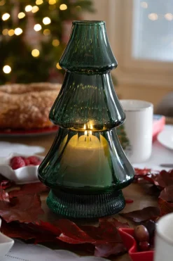 Cristina Oria Candelabros Y Portavelas^Candelabro De Cristal Con Diseño De Árbol Verde