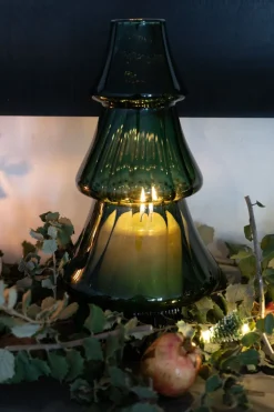 Cristina Oria Candelabros Y Portavelas^Candelabro De Cristal Con Diseño De Árbol Verde