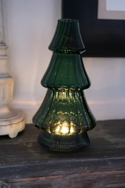 Cristina Oria Candelabros Y Portavelas^Candelabro De Cristal Con Diseño De Árbol Verde