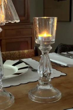 Cristina Oria Candelabros Y Portavelas^Candelabro De Cristal Con Diseño De Lámpara París