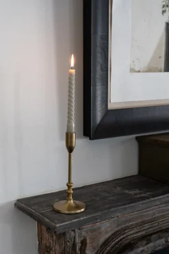 Cristina Oria Candelabros Y Portavelas^Candelabro Metálico Dorado Pequeño