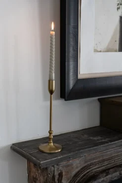 Cristina Oria Candelabros Y Portavelas^Candelabro Metálico Dorado Mediano