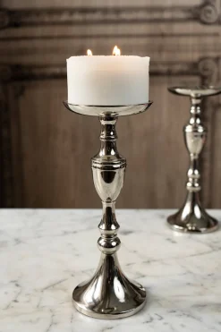 Cristina Oria Candelabros Y Portavelas^Candelabro Plateado Mediano Co