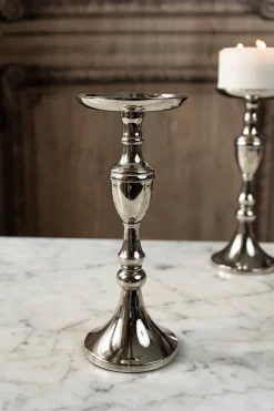 Cristina Oria Candelabros Y Portavelas^Candelabro Plateado Mediano Co