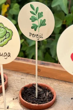 Cristina Oria Huerto Y Jardinería^Cartel Para Plantas De Jardín Perejil