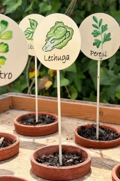 Cristina Oria Huerto Y Jardinería^Cartel Para Plantas De Jardín Perejil