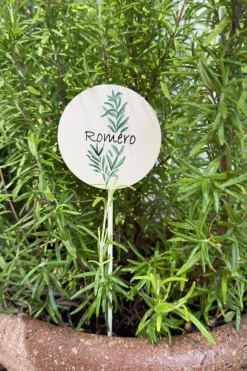 Cristina Oria Huerto Y Jardinería^Cartel Para Plantas De Jardín Romero