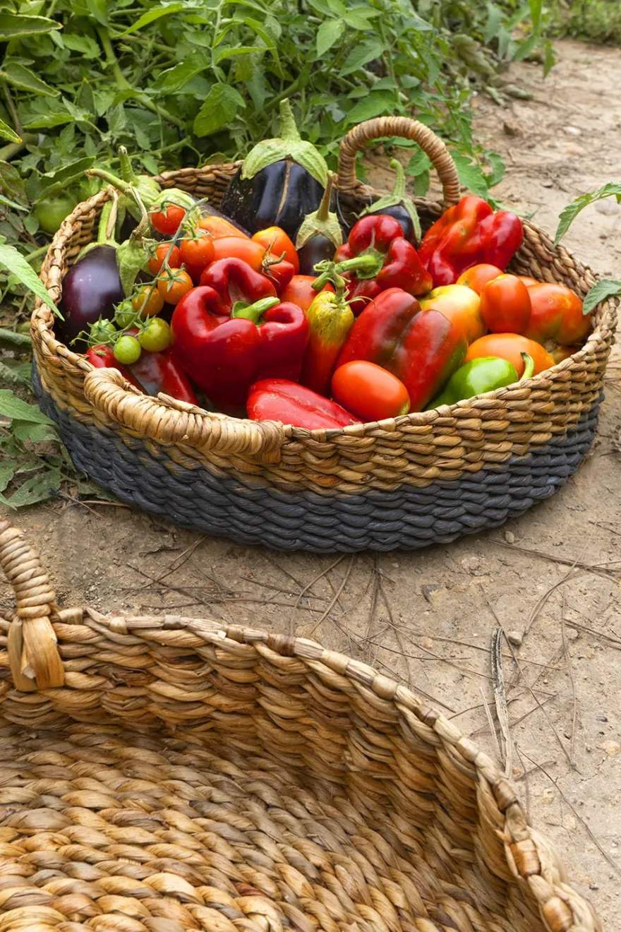 Cristina Oria Cestas Y Bolsas De Pan|Accesorios De Mesa^Cesta De Mimbre Bicolor
