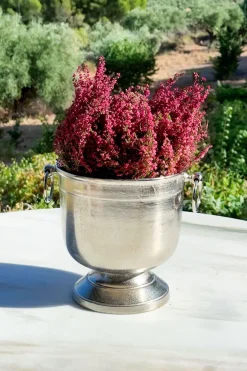 Cristina Oria Cubiteras Y Champaneras^Champanera Plateada Con Arandelas Y Base Baja