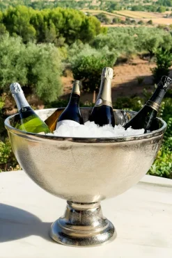 Cristina Oria Cubiteras Y Champaneras^Champanera Plateada Con Pie