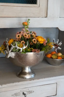 Cristina Oria Cubiteras Y Champaneras^Champanera Plateada Con Pie Y Diseño De Ciervos