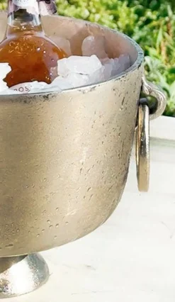 Cristina Oria Cubiteras Y Champaneras^Champanera Plateada De Níquel Con Arandelas