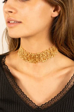 Cristina Oria Joyas Co|Joyas Co^Choker Dorado Con Diseño Irregular
