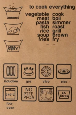 Cristina Oria Sartenes, Ollas Y Cacerolas^Cocotte Negra Con Tapa Blanca Pequeña