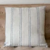 Cristina Oria Cojines^Cojín Cuadrado De Lino Con Diseño De Rayas Gris Natural