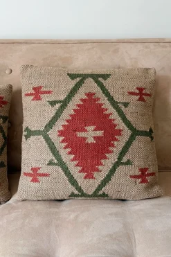 Cristina Oria Cojines^Cojín Cuadrado De Yute Y Lana Modelo Duna