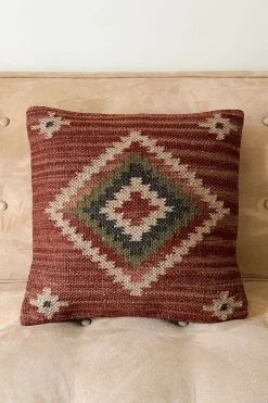 Cristina Oria Cojines^Cojín Cuadrado De Yute Y Lana Modelo Sierra