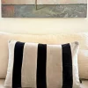 Cristina Oria Cojines^Cojín Negro Y Gris De Terciopelo Rectangular