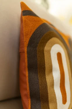 Cristina Oria Cojines^Cojín Retro Teja De Algodón Bordado Rectangular