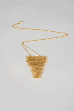 Cristina Oria Joyas Co|Joyas Co^Collar Dorado Con Diseño Cascada Irregular