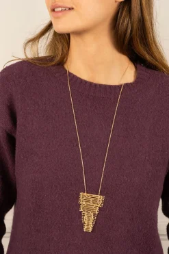 Cristina Oria Joyas Co|Joyas Co^Collar Dorado Con Diseño Cascada Irregular