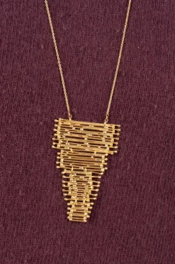 Cristina Oria Joyas Co|Joyas Co^Collar Dorado Con Diseño Cascada Irregular