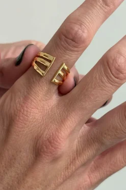 Cristina Oria Joyas Co|Joyas Co^Combinación Anillo & Pendientes Argollas