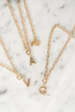 Cristina Oria Joyas Co|Joyas Co^Combinación Cadena & Iniciales Doradas Con Detalle De Estrellas