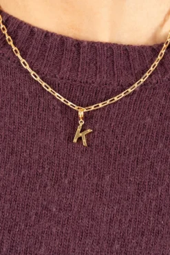 Cristina Oria Joyas Co|Joyas Co^Combinación Cadena & Iniciales Doradas Con Detalle De Estrellas