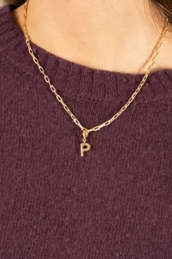 Cristina Oria Joyas Co|Joyas Co^Combinación Cadena & Iniciales Doradas Con Detalle De Estrellas