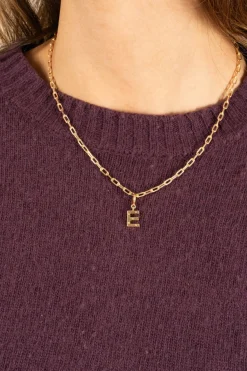 Cristina Oria Joyas Co|Joyas Co^Combinación Cadena & Iniciales Doradas Con Detalle De Estrellas